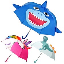 Parapluie 3D Léger Imperméable Enfant Requin Dino Licorne 45cm Canopée