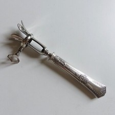 MANCHE PINCE A GIGOT COUVERT SFAM MODELE SANS GENE EMPIRE en Métal Argenté TBE