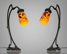 PAIRE DE LAMPES " DAUM NANCY "