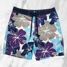 Sundek short de bain Homme Bleu Violet Fleurs Floral Poche Taille 32/46 ita