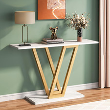 Modern Gold Console Table with