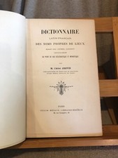 Abbé Chevin Dictionnaire latin-français noms propres de lieux Victor Retaux 1897