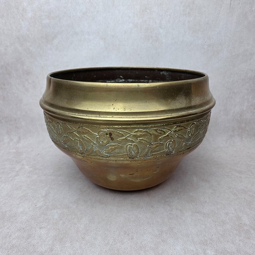 Cache pot laiton décor - laiton,