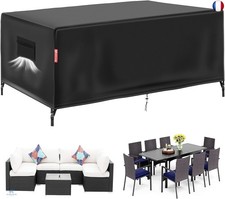 VniYors 420D Garden Table Cover, Outdoor Protective Tarpaulin, 420D Oxford