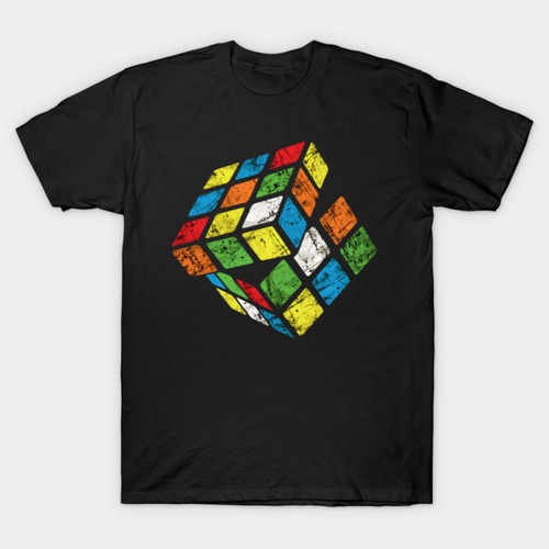 Faded rubik cube shirt - rubik's,
