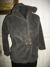 Veste gilet polaire gris tout doux MINI MOLLY BRACKEN 8/10 ans capuche poches