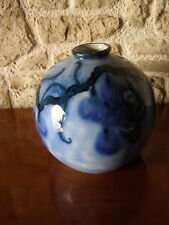 VASE BOULE BLEU CAMILLE THARAUD