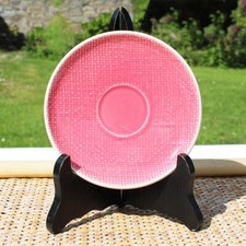Sous tasse / soucoupe de tasse à café vintage Salins modèle Deauville framboise
