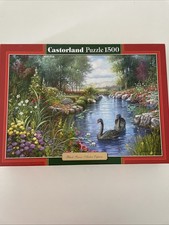 puzzle 1500 pièces CASTORLAND. Cygne noirs. 68x47 cm. Comme Neuf.