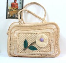 Sac cabas vintage en ficelle macramé