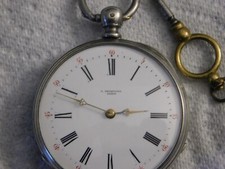 montre gousset argent Detouche a paris poids 55.9 G fonctionne TB +-1850