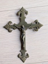 Crucifix En Bronze Fleur De