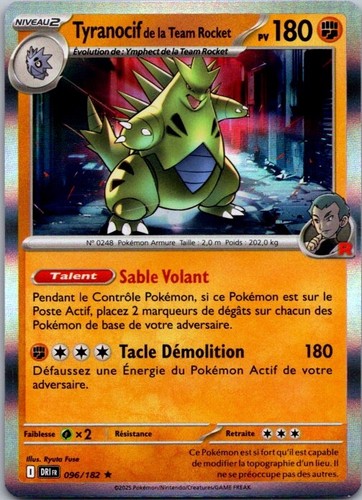 Carte pokémon tyranocif - carte,