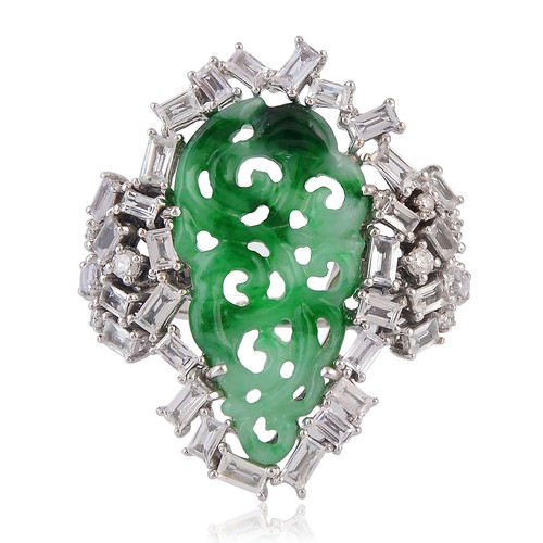 Bague baguette blanc 18 - baguette, en