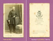 CDV MARIN à NANCY : MILITAIRE OFFICIER  CORPS ÉTAT MAJOR VERS 1865, BICORNE  -P5