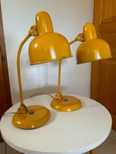 Paire de lampes style Bauhaus vintage années 30 Jaunes