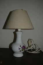 ANCIENNE LAMPE DE CHEVET BUREAU NOTAIRE EN CERAMIQUE PAS BOUILLOTTE LUSTRE