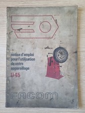 catalogue Outillage FACOM Notice d'emploi l'utilisation appareillable U45  1978