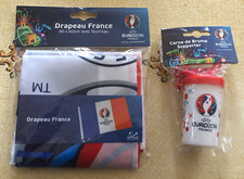 DRAPEAU + CORNE DE BRUME football  '' EQUIPE DE FRANCE - EURO 2016 '' NEUF