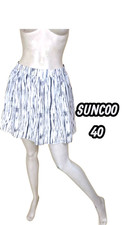 Suncoo Taille 40  Superbe jupe patineuse doublée blanche et noire