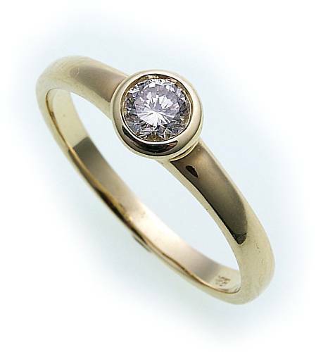 Bague femme brillant 25ct or - 0,25ct,