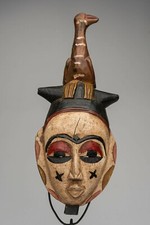 A251C - MASQUE PASSEPORT BAOULE, BAULE MASK, ART TRIBAL PREMIER AFRICAIN