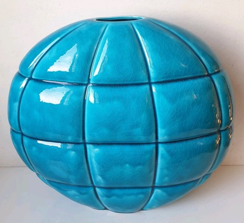 Vase lentille faience craquele - lentille,