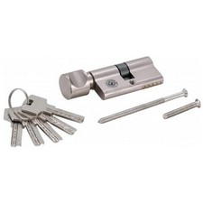 CYLINDRE DE SERRURE DE SECURITE AVEC BOUTON 60 MM 30/30 ET 5 CLES