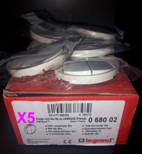 Lot de enjoliveur double blanc Céliane 680 02 ou 68002 Legrand - X5 pièces 