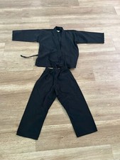 CENTURY Enfants Kimono Karaté Uniforme Ensemble Martiaux Art Taekwondo Noir Size
