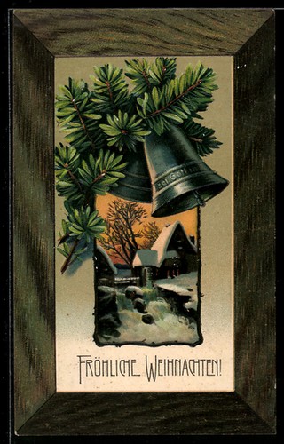 Carte postale neige fête - , des