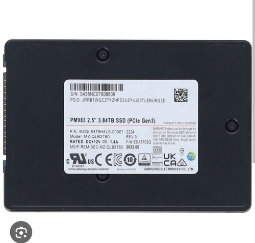 Ssd nvme 84to - u.2,