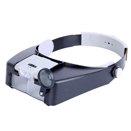 Head mounted led magnifier - head,