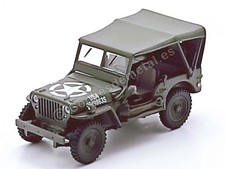 1941 Jeep Willys 1-4 Ton Army Militar Truck "Cerrado" Verde Caqui 1:43 Cararama 