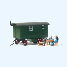 Remorque de chantier, ouvriers