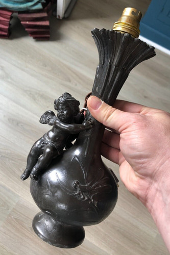 Ancien pied lampe xix - ancien,