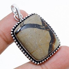 Pendentif bijoux cadeau anniversaire fait main pierre précieuse en vrac septa...