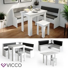 Ensemble table et bancs en angle Vicco Roman, banc de cuisine, banc en angle