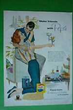 PEPSI COLA Publicité 1 Page 1958 Bouteille Make Friends With