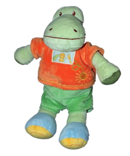 Peluche doudou crocodile vert - peluche,