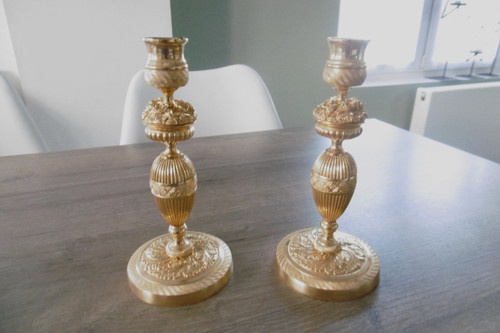 Ancienne paire bougeoirs - de,