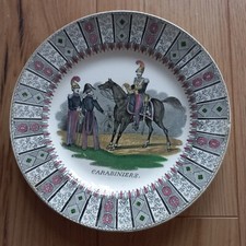 Assiette faience Creil Montereau 34 39 Lebeuf Milliet carabiniers