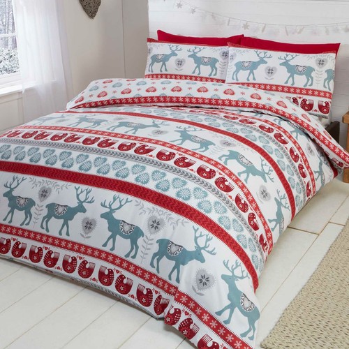 Scandi noël rouge set housse - noël,