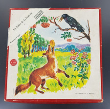 jouet ancien VERA PARIS - PUZZLE en bois "LES FABLES DE LA FONTAINE " N°172