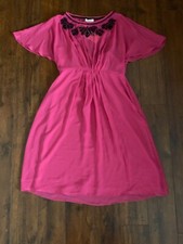 Robe En Chiffon Perlée Rose