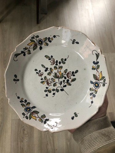 Belle assiette faience - faience, nord
