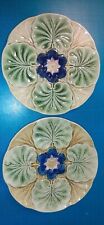 2 Assiettes Barbotine Wasmuel XIXeme décor nenuphar