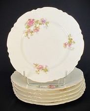 HAVILAND: 6 assiettes plates en porcelaine de Limoges signées ! L1