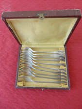 10 FOURCHETTES A HUITRES EN METAL ARGENTE CHRISTOFLE MODELE ?