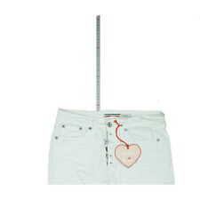 Pantalon Capri Stretch Pour Femmes 3/4 Bermuda Été Taille S W30 Blanc Crème NEUF